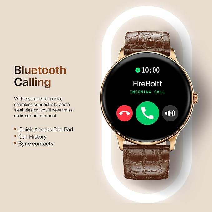Fire-Boltt Phoenix Classic Smart Watch 1.39 inch Bluetooth Calling, Metal Body with 120+ Sports Modes, SpO2 (Brown Classic) - Rajputtrade