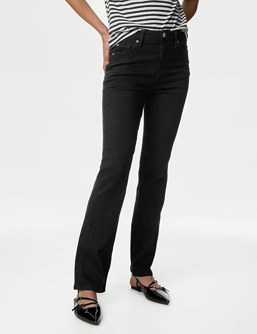 Women's High Rise Regular Jeans, Black Mix (Size 2XL) - Rajputtrade