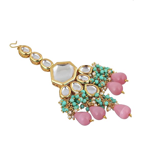 Jewellery Meenakari 18K Gold plated Multi color Uncut dibbi Kundan Combo Necklace Set - Rajputtrade