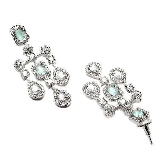 Necklace with Earring Jewellery Set for Girls and Women (Lime Green) - Rajputtrade