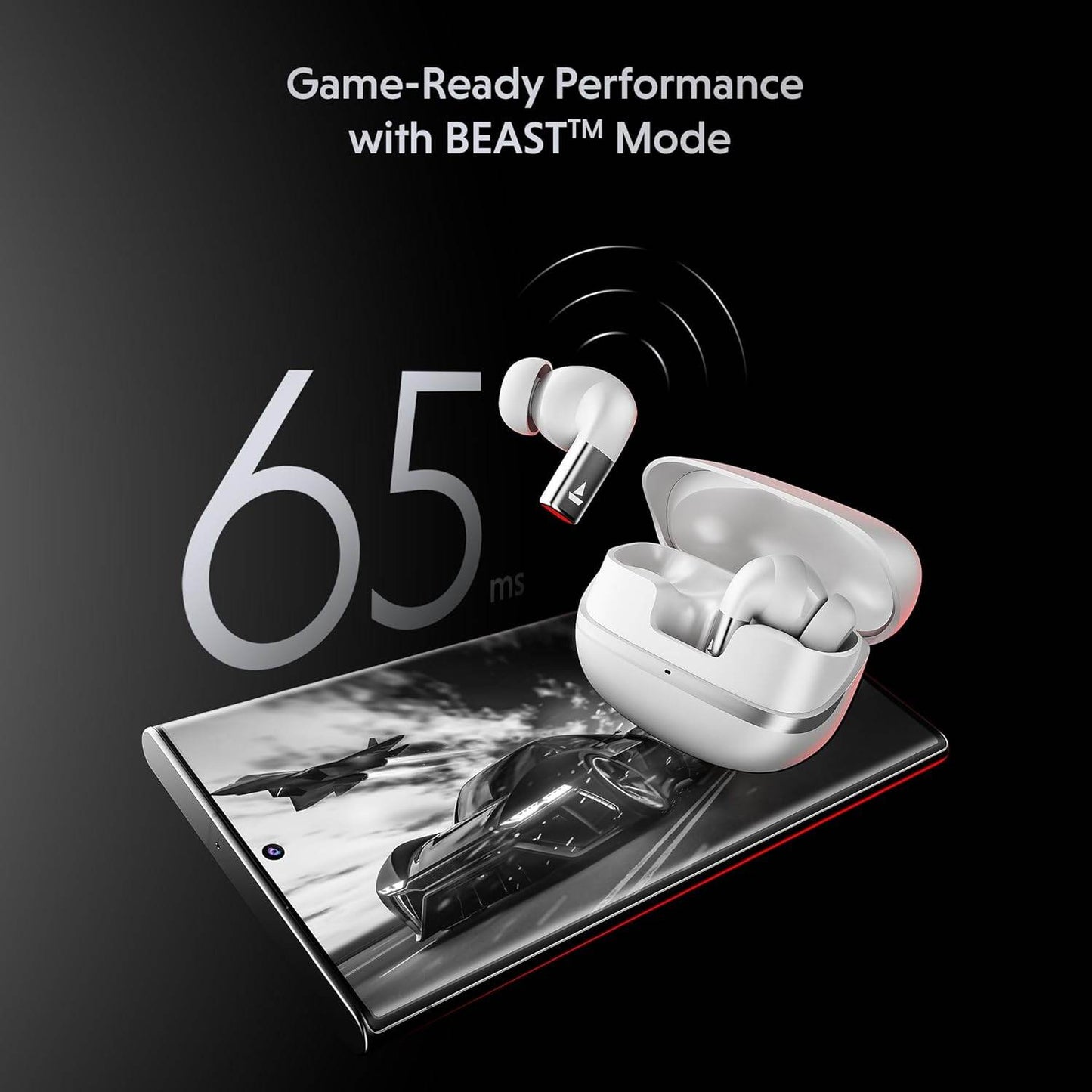 boAt Airdopes Ultra Pro, 100Hrs Battery, Dual Pairing, Spatial Audio, App Support, Fast Charge, 4Mics ENx, v5.3 Bluetooth Earbuds (White) - Rajputtrade
