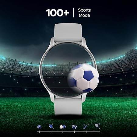 boAt Lunar Peak w/ 1.45" (3.6 cm) AMOLED Display, Advanced BT Calling, Smart Watch for Men & Women(Silver) - Rajputtrade