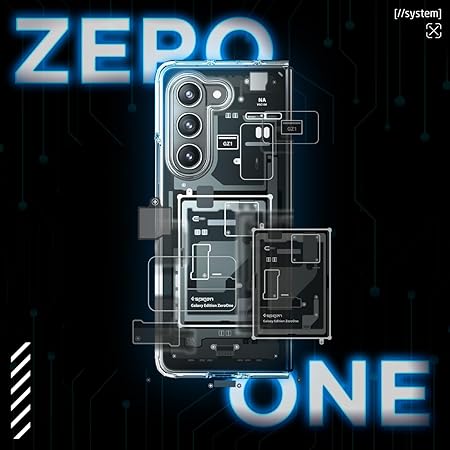 Spigen Ultra Hybrid for Samsung Galaxy Z Fold 5 Case, Galaxy Z Fold 5 Back Cover - TPU+PC|Zero One Black