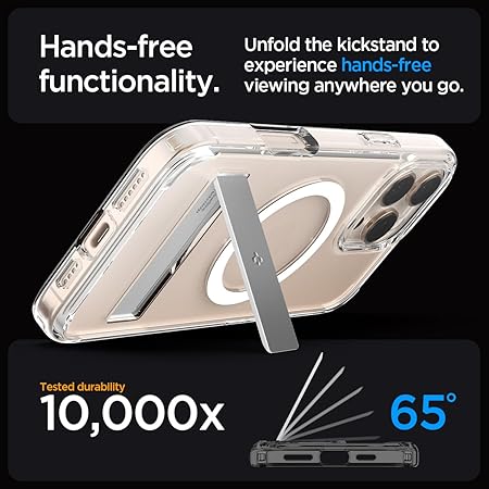 Spigen Ultra Hybrid S MagFit Back Cover Case Compatible with iPhone 16 Pro Max (TPU + Poly Carbonate | Crystal Clear)