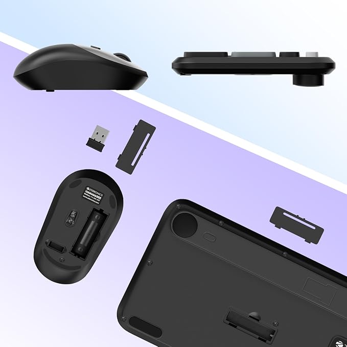 ZEBRONICS Companion 302 2.4GHZ Wireless Keyboard & Mouse Combo with UV Printed Keys,13 Multimedia Keys,800/1400/1600 DPI,High Precision,Advanced Optical Sensor Technology(Black + Grey) - Rajputtrade