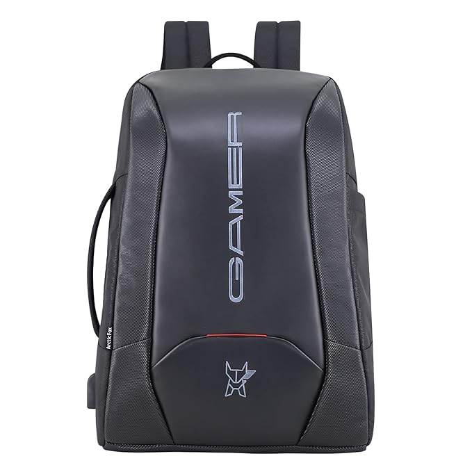 Arctic Fox Kobra Gaming Laptop Backpack | 27 Ltr Capacity|Water Resistant | Multipurpose Backpack |USB Cable holder Pocket|Rain Cover|Number Lock| Trolley sleeve|17" Unisex Laptop Backpack - Rajputtrade