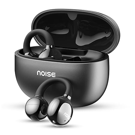 Noise Air Clips Wireless Open Ear Earbuds with Chrome Finish, AirWave™ Technology,Up-to 40H Playtime, Dual Device Pairing, Quad Mic with ENC,12mm Driver,BTv5.4 (3 Color options)