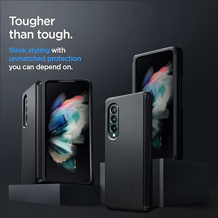 Spigen Tough Armor for Samsung Galaxy Z Fold 3 5G Case, Galaxy Z Fold 3 5G Back Cover - Black