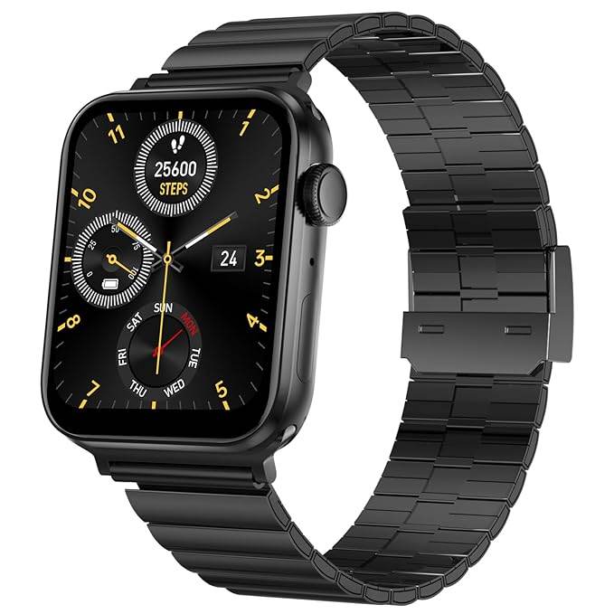 Fire-Boltt Visionary Ultra 1.78" AMOLED, Stainless Steel Luxury Smart Watch, TWS Connection (Black) - Rajputtrade