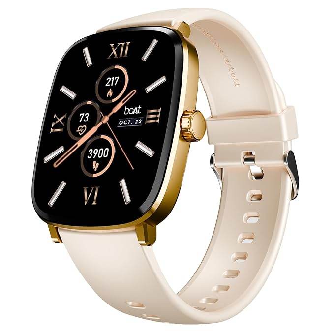 boAt Ultima Regal w/ 2.01”(5.10 cm) Crystal-Clear AMOLED Display, Fitness Smart Watch for Men & Women (Cherry Blossom) - Rajputtrade