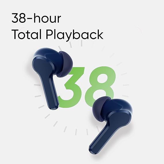 realme Buds T110 Bluetooth Truly Wireless in Ear Earbuds with mic, AI ENC for Calls (Jazz Blue) - Rajputtrade