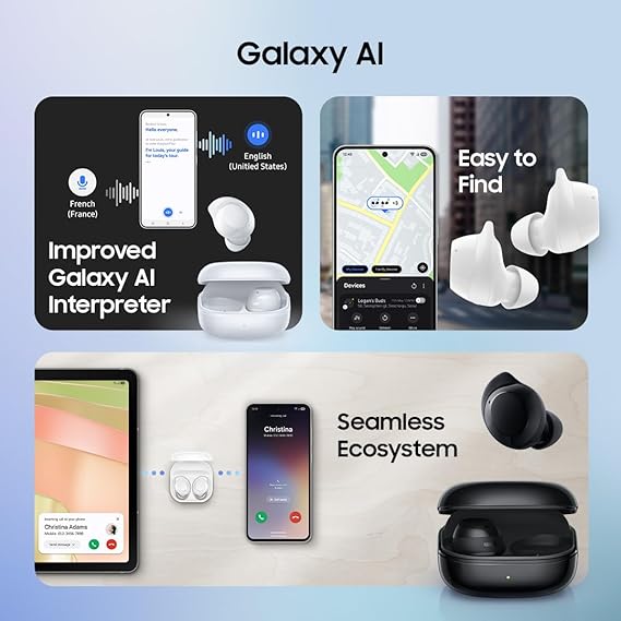 Samsung Galaxy Buds Core | Black | Powered by Galaxy AI | Active Noise Cancellation | Enriched Bass | 3 Mic Clear Sound | Tap Area | IP54 | 35hrs Battery (2 color options)