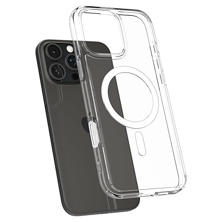 Spigen Ultra Hybrid T MagFit Back Cover Case Compatible with iPhone 16 Pro (TPU + Poly Carbonate | White)