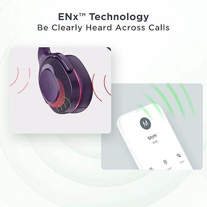 boAt Rockerz 425 Bluetooth Headphones Wireless On Ear Headphones Signature Sound, Enx Tech, ASAP Charge, 25H Playtime (Techno Purple) - Rajputtrade
