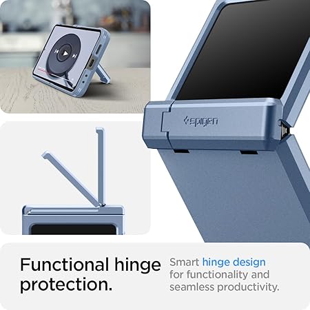Spigen Tough Armor Pro for Samsung Galaxy Z Flip 7 FE Case, Galaxy Z Flip 6 Back Cover - TPU+PC|Sierra Blue