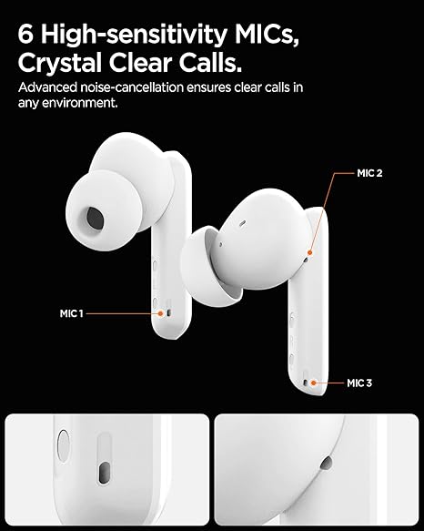 Spigen Audio Newly Launched SA-TW P20 True Wireless in Ear Earbuds with 30H Playtime, Upto 40dB 3 Multi-Mode ANC Pro, 10mm Driver (2 Color Options)