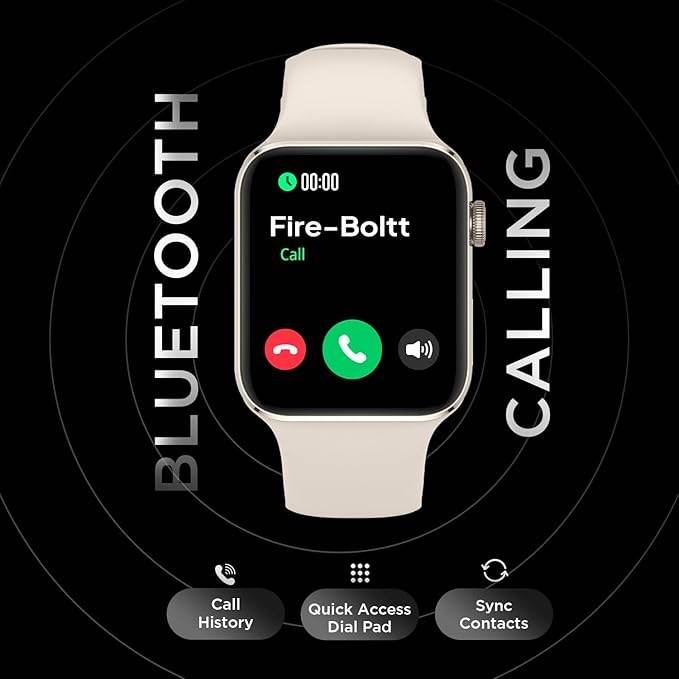 Fire-Boltt Visionary 1.78" AMOLED Bluetooth Calling Smartwatch with 368 * 448 Pixel Resolution, TWS Connection (Champagne Gold) - Rajputtrade