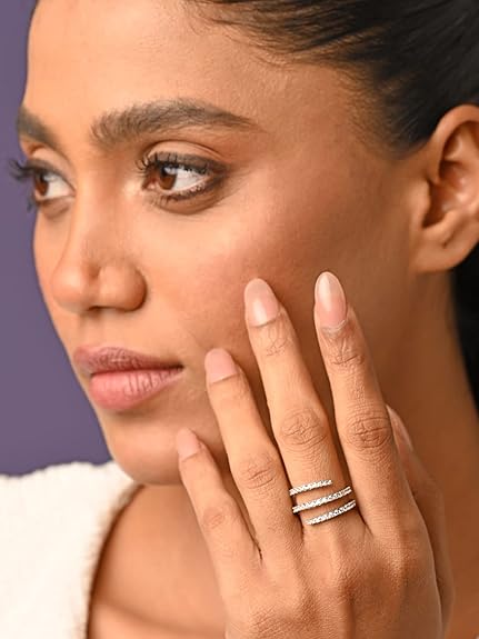 Pure 925 Sterling Silver Statement Finger Ring with Adjustable Band | Gift for Women Girls Wife Girlfriend | - Rajputtrade
