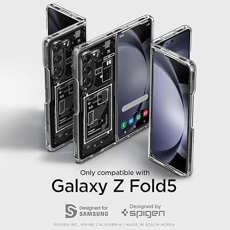 Spigen Ultra Hybrid for Samsung Galaxy Z Fold 5 Case, Galaxy Z Fold 5 Back Cover - TPU+PC|Zero One Black