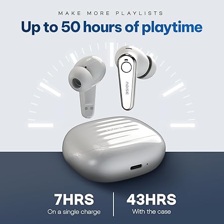 Noise Buds X Ultra in-Ear Truly Wireless Earbuds with Hybrid ANC (Up to 45dB), 50H of Playtime - Rajputtrade