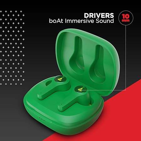 boAt Airdopes 451v2 Bluetooth Truly Wireless in Ear Earbuds with Mic(Viper Green) - Rajputtrade