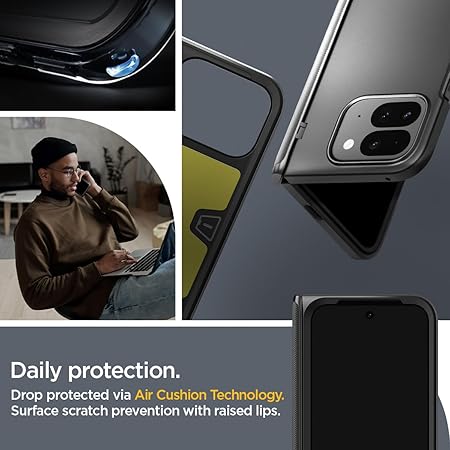 Spigen TPU+PC Slim Armor Pro For Google Pixel 9 Pro Fold Case, Pixel 9 Pro Fold Back Cover - Black