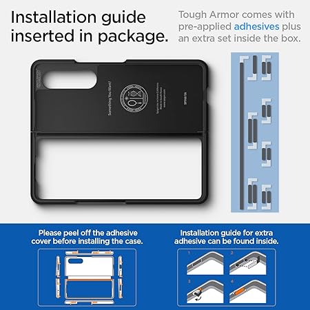 Spigen Tough Armor for Samsung Galaxy Z Fold 3 5G Case, Galaxy Z Fold 3 5G Back Cover - Black