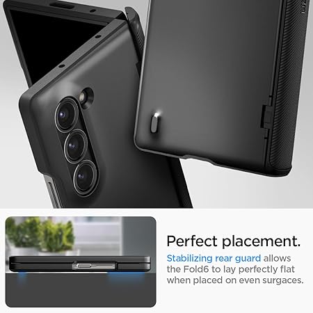 Spigen Slim Armor Pro for Samsung Galaxy Z Fold 6 Case, Galaxy Z Fold 6 Back Cover - TPU+PC|Black