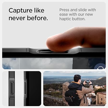Spigen Tough Armor T (Ai) MagFit Back Cover Case Compatible with iPhone 16 Pro Max (TPU + Poly Carbonate | Black)