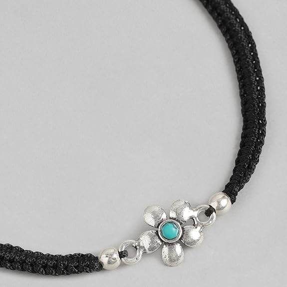 925 Sterling Silver Rhodium Plated Adjustable Anklet (Single) | Gift for Women & Girls | - Rajputtrade