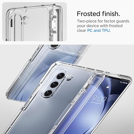 Spigen Thin Fit Pro for Samsung Galaxy Z Fold 5 Case, Transparent Galaxy Z Fold 5 Back Cover - TPU+PC|Crystal Clear