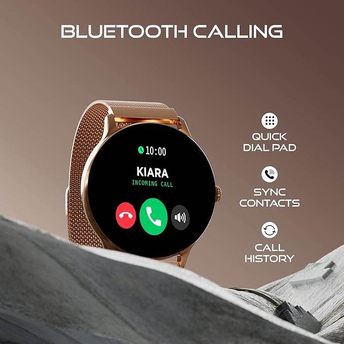 Fire-Boltt Phoenix Ultra Luxury Stainless Steel, Bluetooth Calling Smart Watch, Metal Body with 120+ Sports Modes, SpO2 (Gold) - Rajputtrade