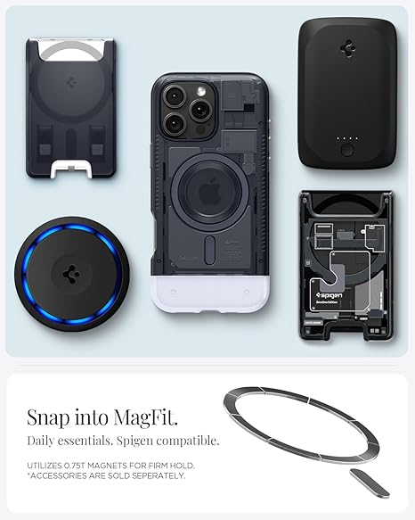 Spigen Classic C1 MagFit Back Cover Case Compatible with iPhone 16 Pro (TPU + Poly Carbonate | Graphite)