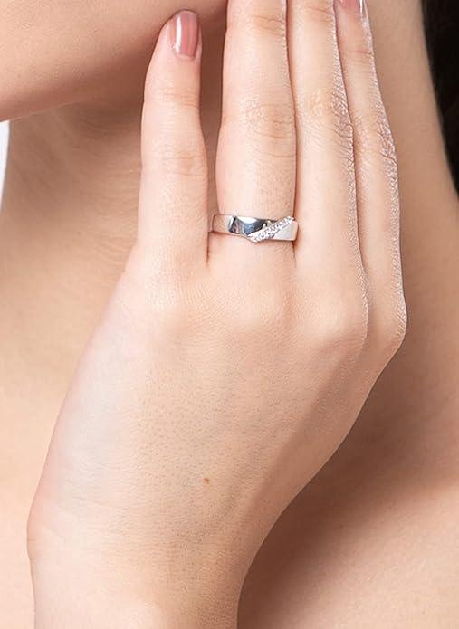 Pure Real 925 Sterling Silver Adjustable Ring Band | Multiple Design Options | Gift for Women and Girls - Rajputtrade