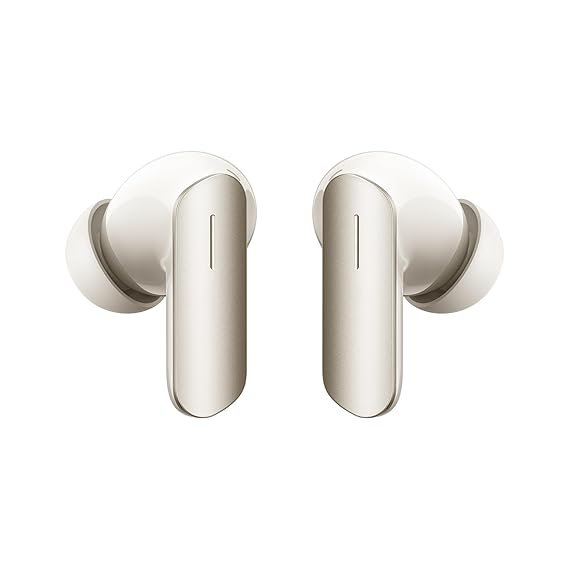 Realme Buds Air 7,12.4mm Dynamic Bass Drivers,52Hrs Playtime,52dB Hybrid ANC,6 Mic ENC,45ms Low Latency,360° Spatial Audio,Hi-Res LHDC,IP55 Dust & Water Resistant,True Wireless TWS BT v5.4(Ivory Gold)