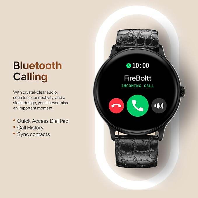 Fire-Boltt Phoenix Classic Smart Watch 1.39 inch Bluetooth Calling, Metal Body with 120+ Sports Modes, SpO2 (Black) - Rajputtrade