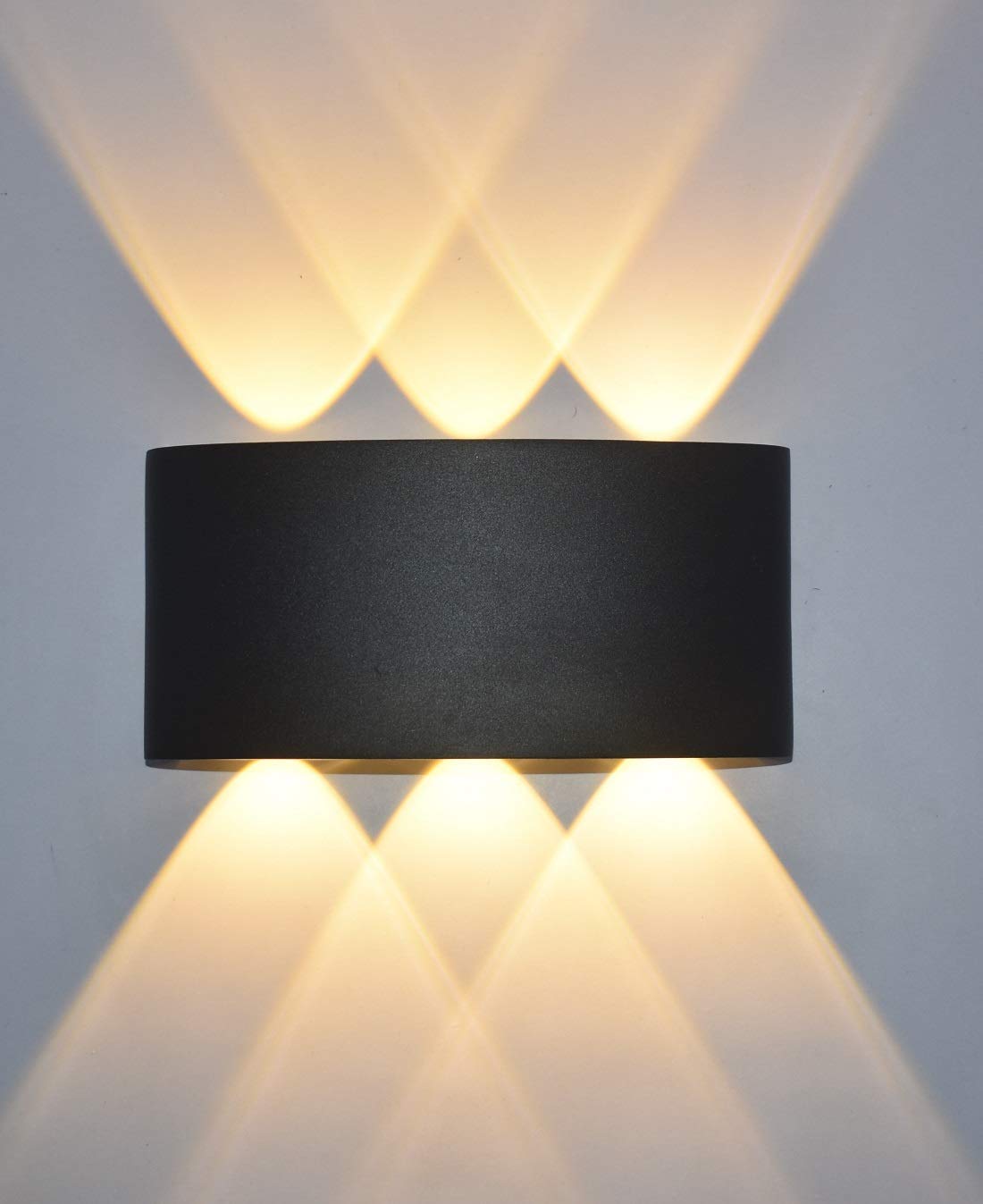 TRIPPING Indoor Outdoor wall lamps/lights lamp led light shade/curved black (06 Watts, Warm White, Die-Cast Aluminum) - Rajputtrade