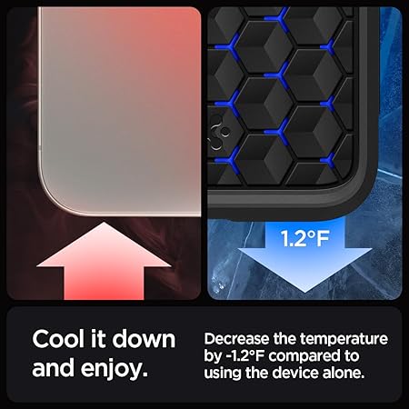 Spigen Cryo Armor Back Cover Case Compatible with iPhone 15 Pro Max (TPU + Poly Carbonate | Cryo Blue)
