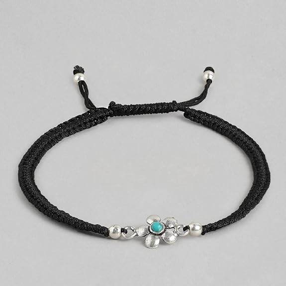 925 Sterling Silver Rhodium Plated Adjustable Anklet (Single) | Gift for Women & Girls | - Rajputtrade