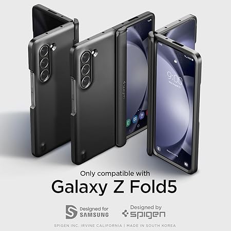 Spigen Slim Armor Pro for Samsung Galaxy Z Fold 5 Case, Galaxy Z Fold 5 Back Cover - TPU+PC|Black