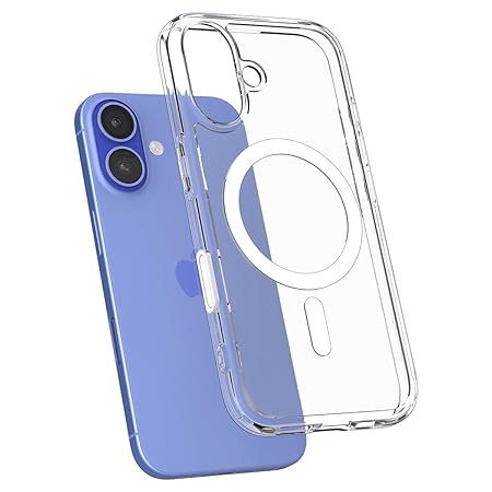 Spigen Ultra Hybrid T MagFit Back Cover Case Compatible with iPhone 16 (TPU + Poly Carbonate | White)