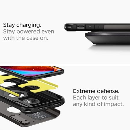 Spigen Tough Armor Back Cover Case Compatible with iPhone 11 (TPU + Poly Carbonate | XP Gunmetal)