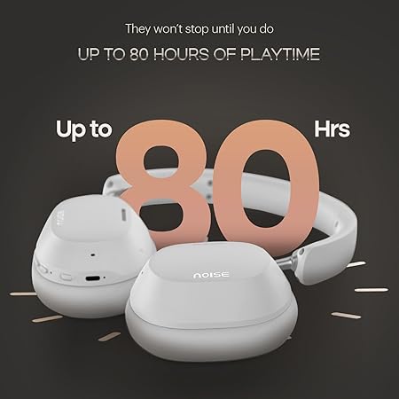 Noise Airwave Max 5 Wireless Over-Ear Headphones with Adaptive Hybrid ANC (up to 50dB), HFA Tech, 80H Playtime, Dual Pairing (3 color options)