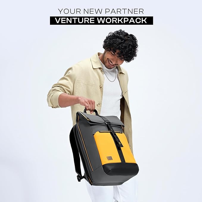 Urban Jungle by Safari Venture Workpack 23 Liters Water Resistant, L-Open, Premium Polyester Laptop Backpack - Rajputtrade