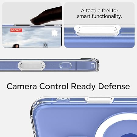 Spigen Ultra Hybrid T MagFit Back Cover Case Compatible with iPhone 16 (TPU + Poly Carbonate | White)