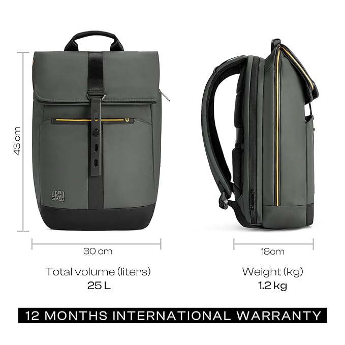Urban Jungle by Safari Venture Workpack 23 Liters Water Resistant, L-Open, Premium Polyester Laptop Backpack - Rajputtrade
