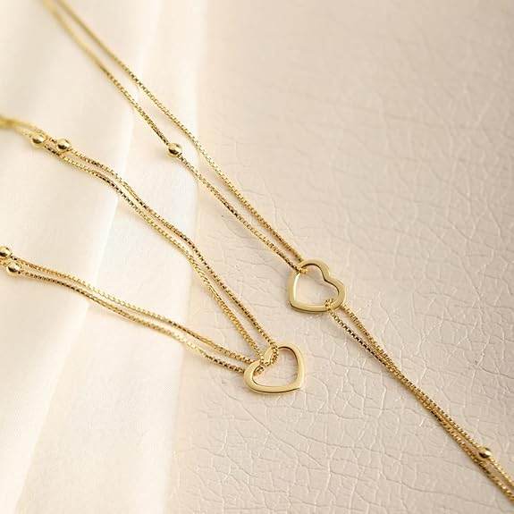 925 Sterling Silver Rose Gold Anklets (Pair) | Gift for Women & Girls - Rajputtrade