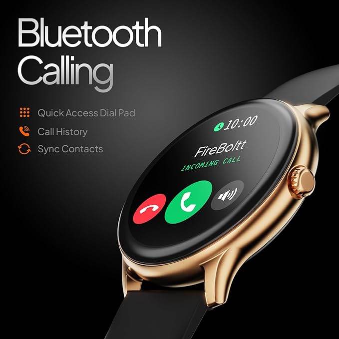 Fire-Boltt Phoenix Pro Smart Watch 1.39 inch Bluetooth Calling, Metal Body with 120+ Sports Modes, SpO2 (Gold Black) - Rajputtrade