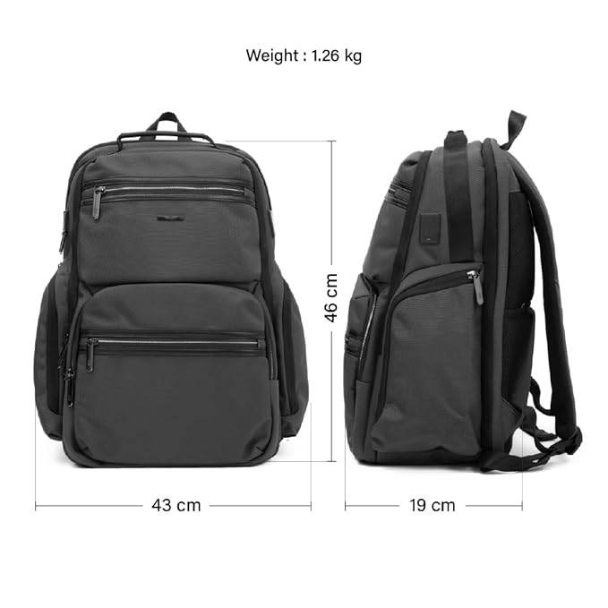 ICON The Overnighter Laptop Backpack 30L | Durable Oxford Fabric, Fits 15.6" Laptops | USB Charging Port, Luggage Sleeve | Water-Resistant, Multipurpose Unisex Bag for Short Trips - Rajputtrade