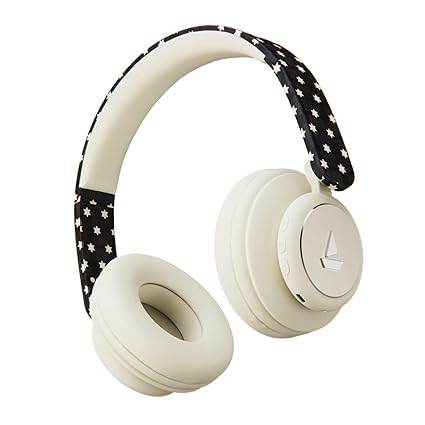 boAt Rockerz 450, 15 HRS Battery, 40mm Drivers, Wireless Headphone with Mic (Black Star) - Rajputtrade